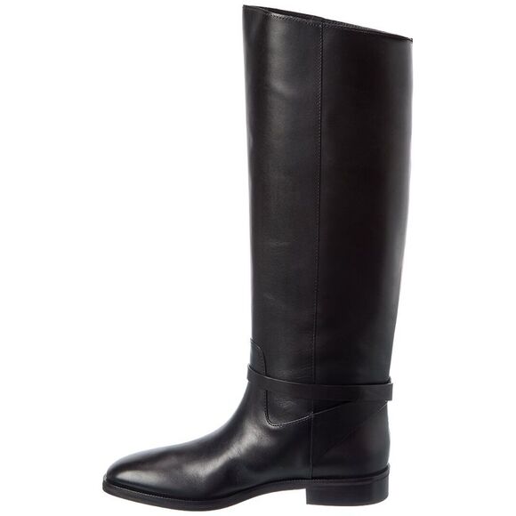 Jimmy Choo Lawton Kb Leather Knee-High Boot, Black - Picture 2 of 5